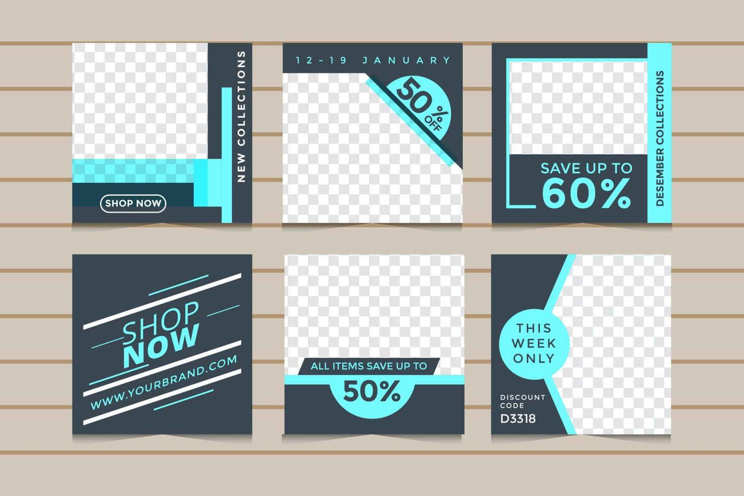 Social Media Template vector