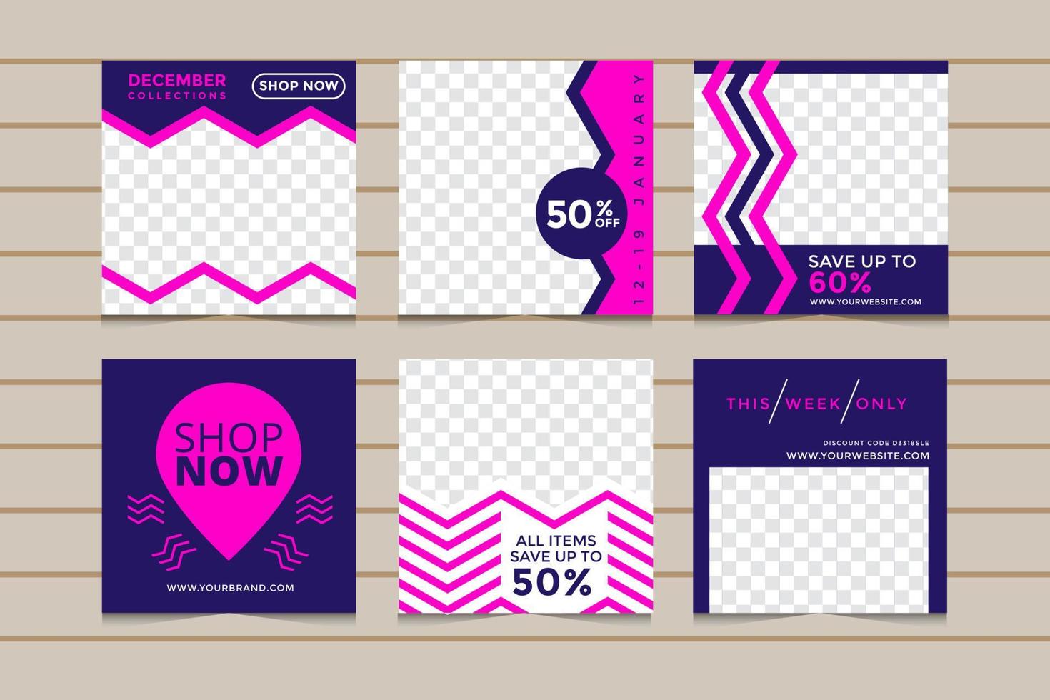 Social Media Template vector