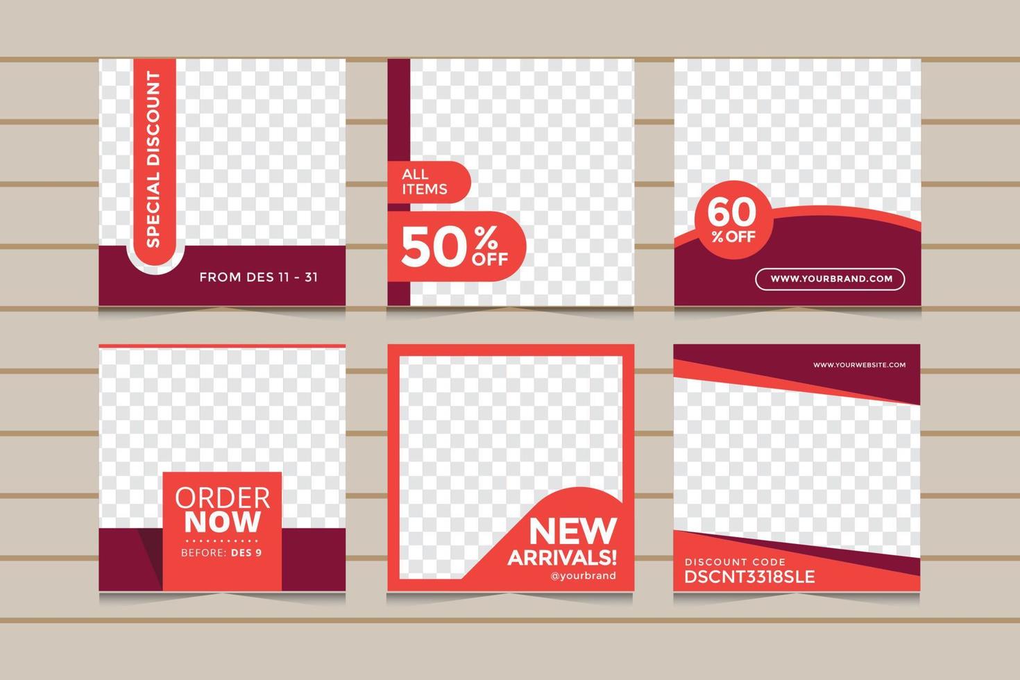 Social Media Template vector