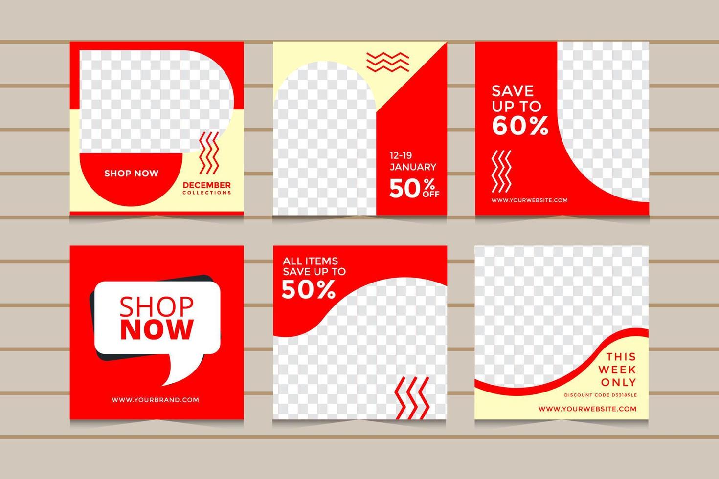 Social Media Template vector