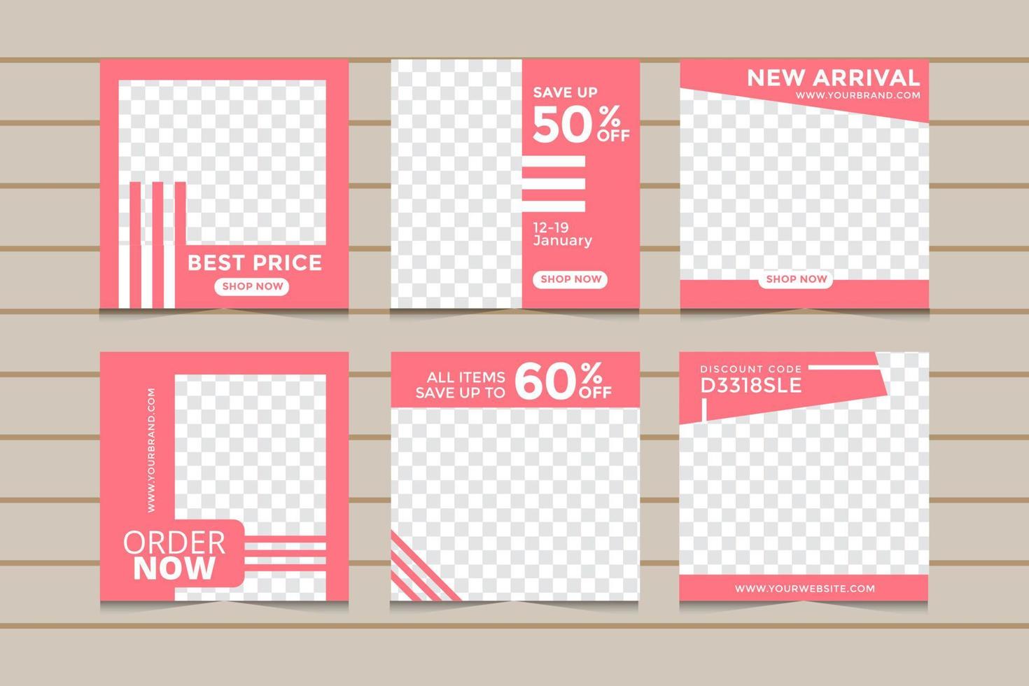 Social Media Template vector