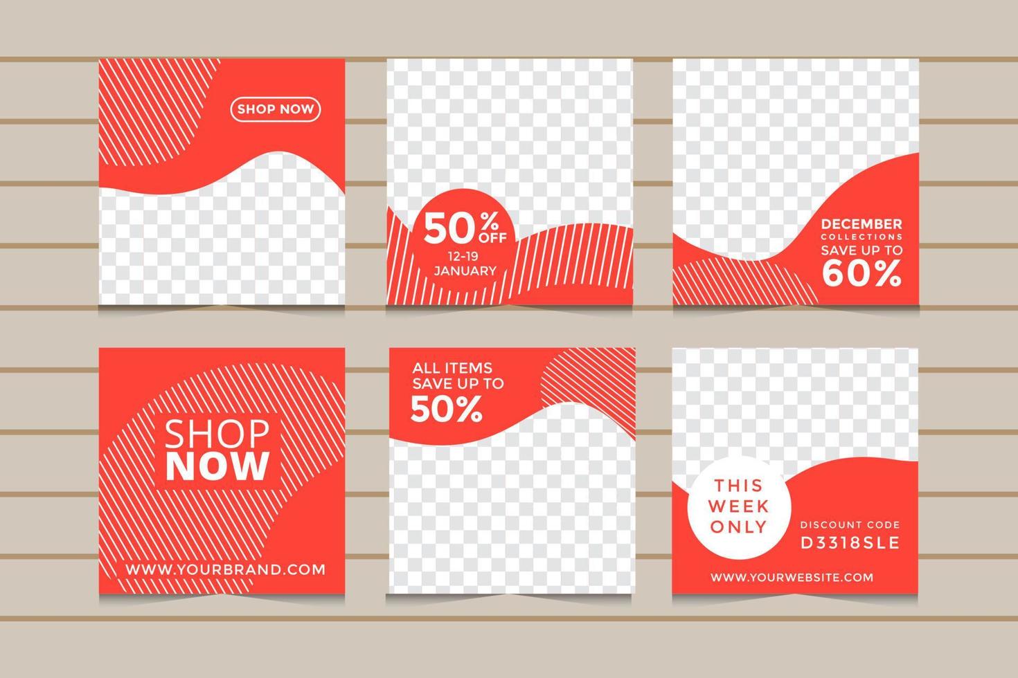 Social Media Template vector