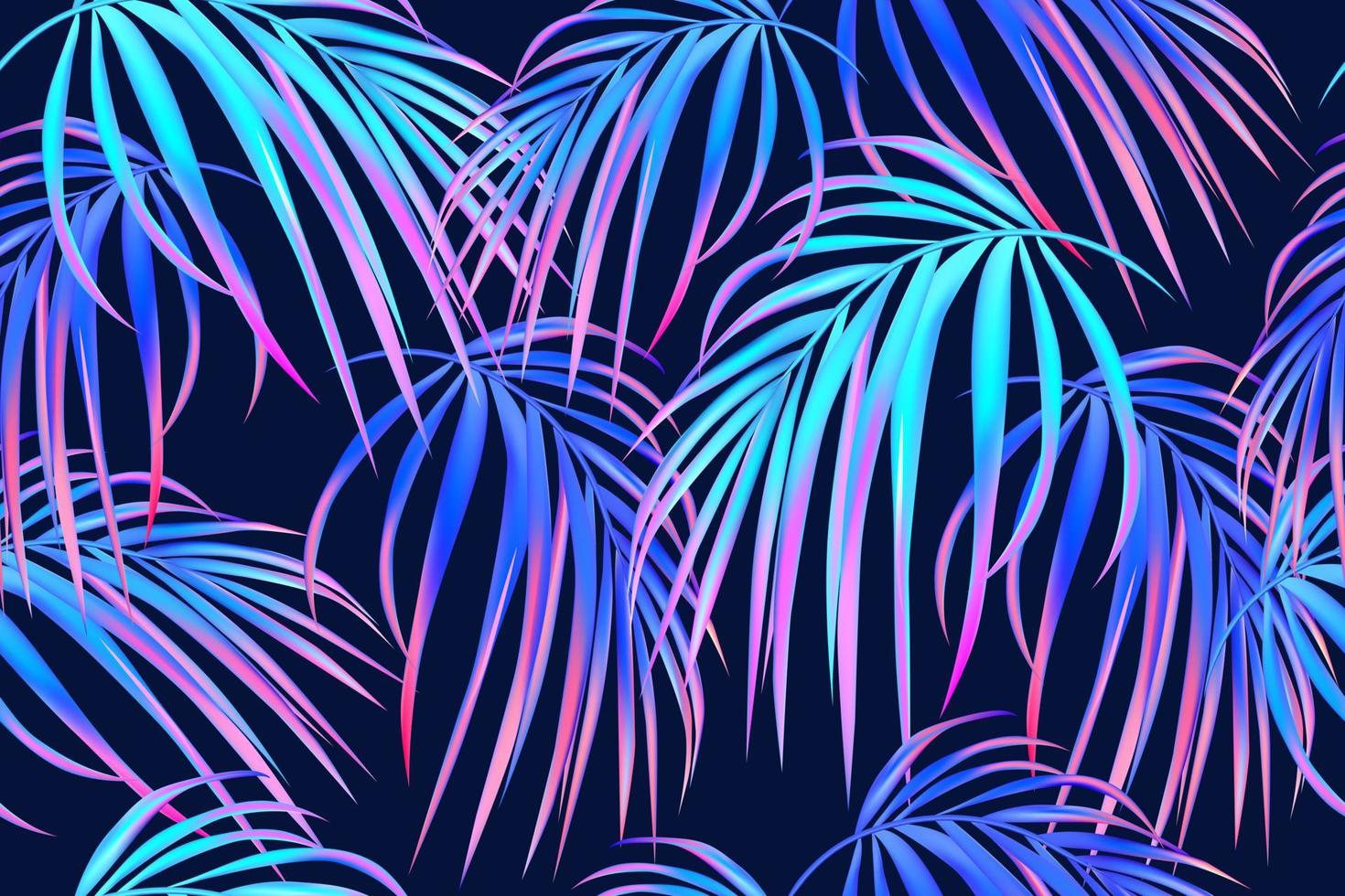 Jungle purple neon tropical  leaves seamless pattern.Summer exotic botanical foliage.Fluorescent  vectors colors.