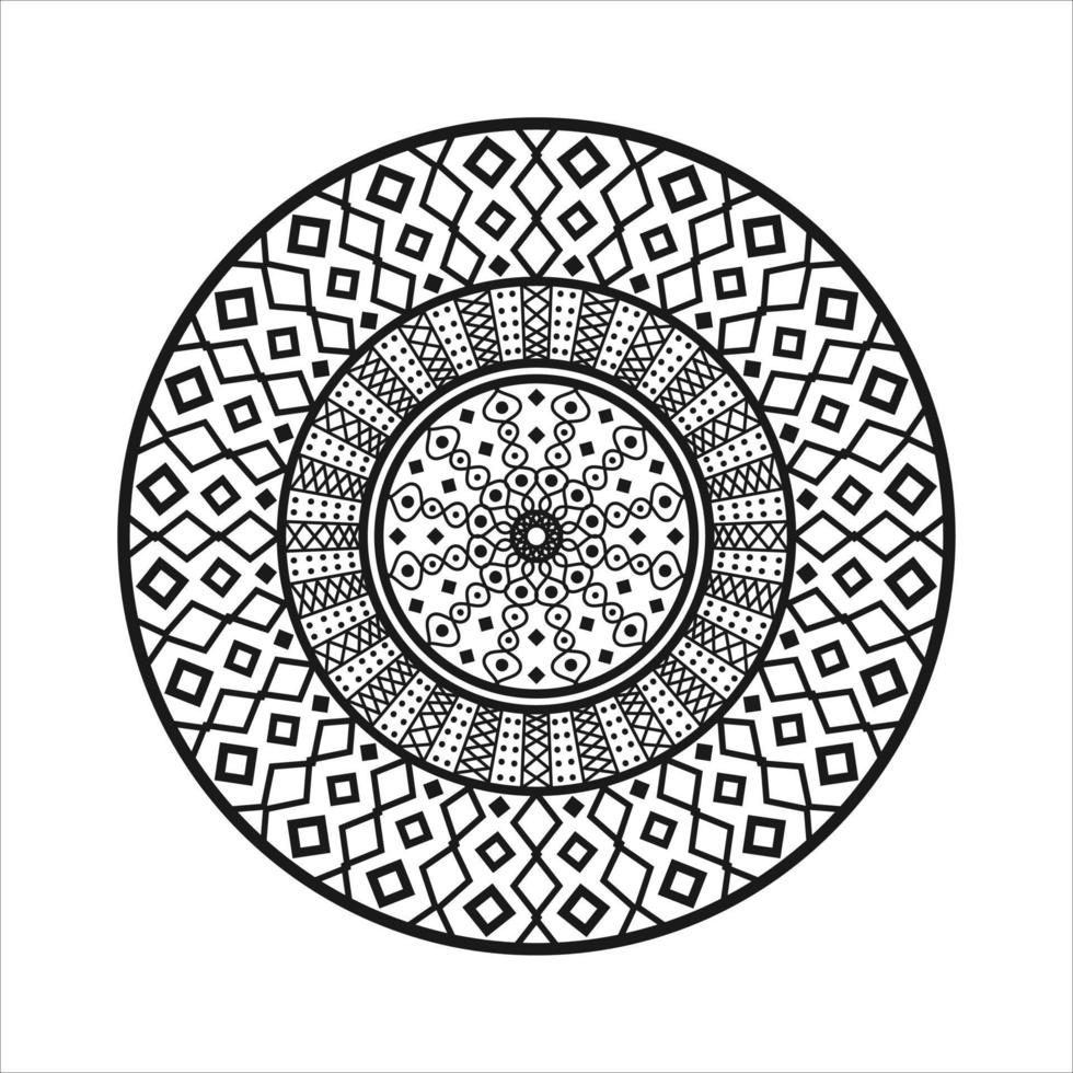 Mandala design vintage decorative elements oriental pattern hand drawn graphics Premium Vector illustration