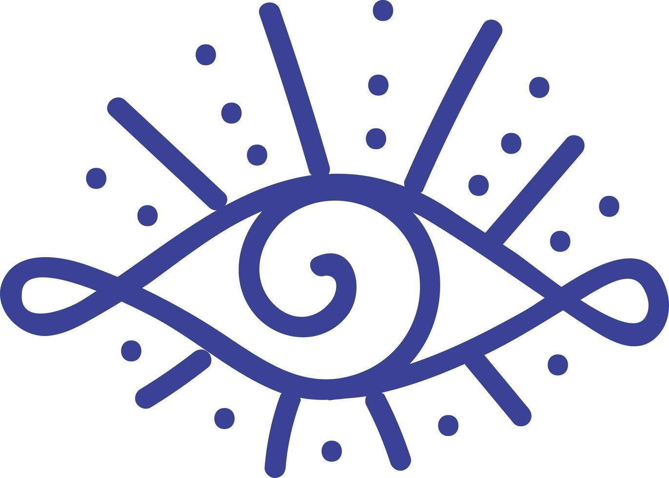 icono de ojo en estilo esotérico vector