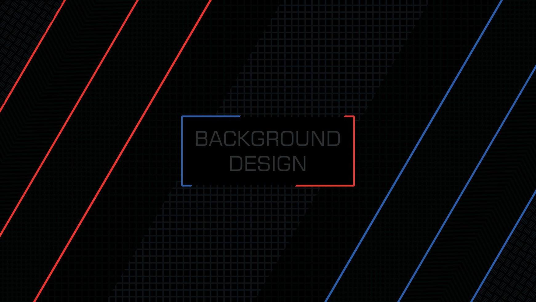 Abstrast black background design with red and blue accent vector