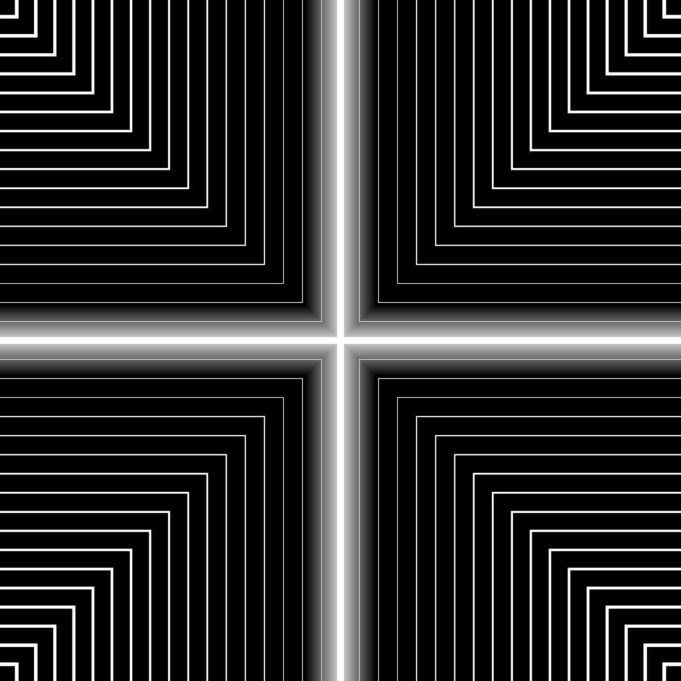 Square Shape White Cross Lines Neon Glow vector