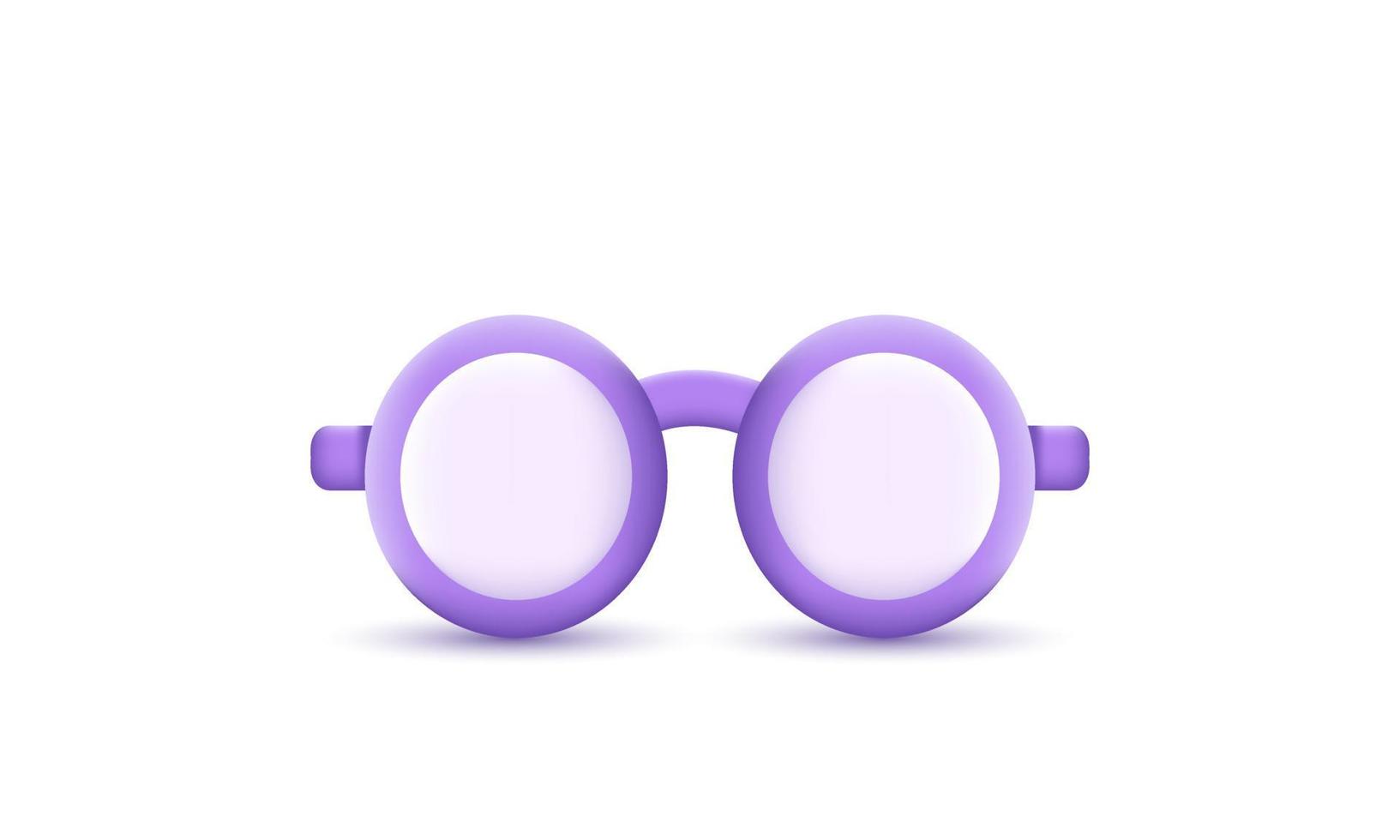 3d realistic glasses icon isolated on white background vector