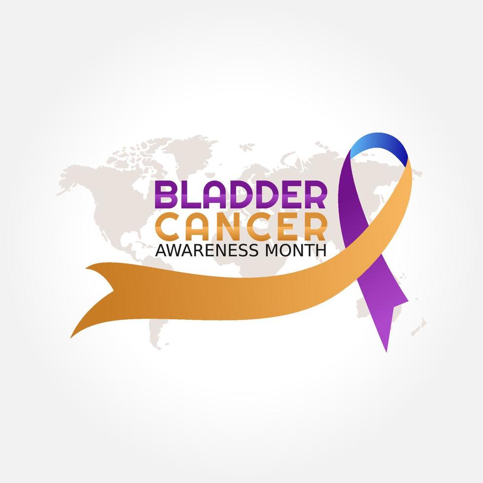 Bladder cancer awareness month design template. Vector Illustration