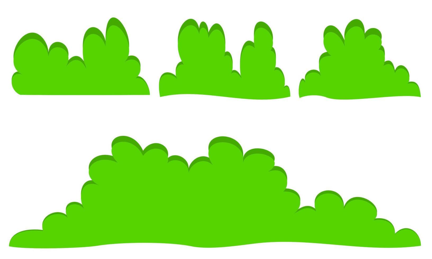 vector de dibujos animados de arbusto verde