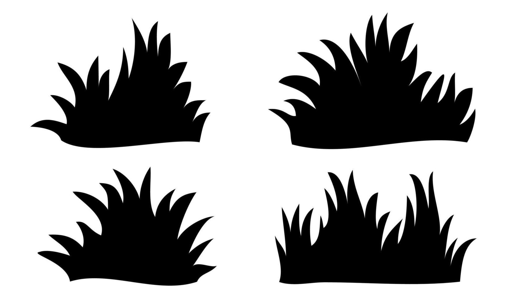 flat bush silhouette vector