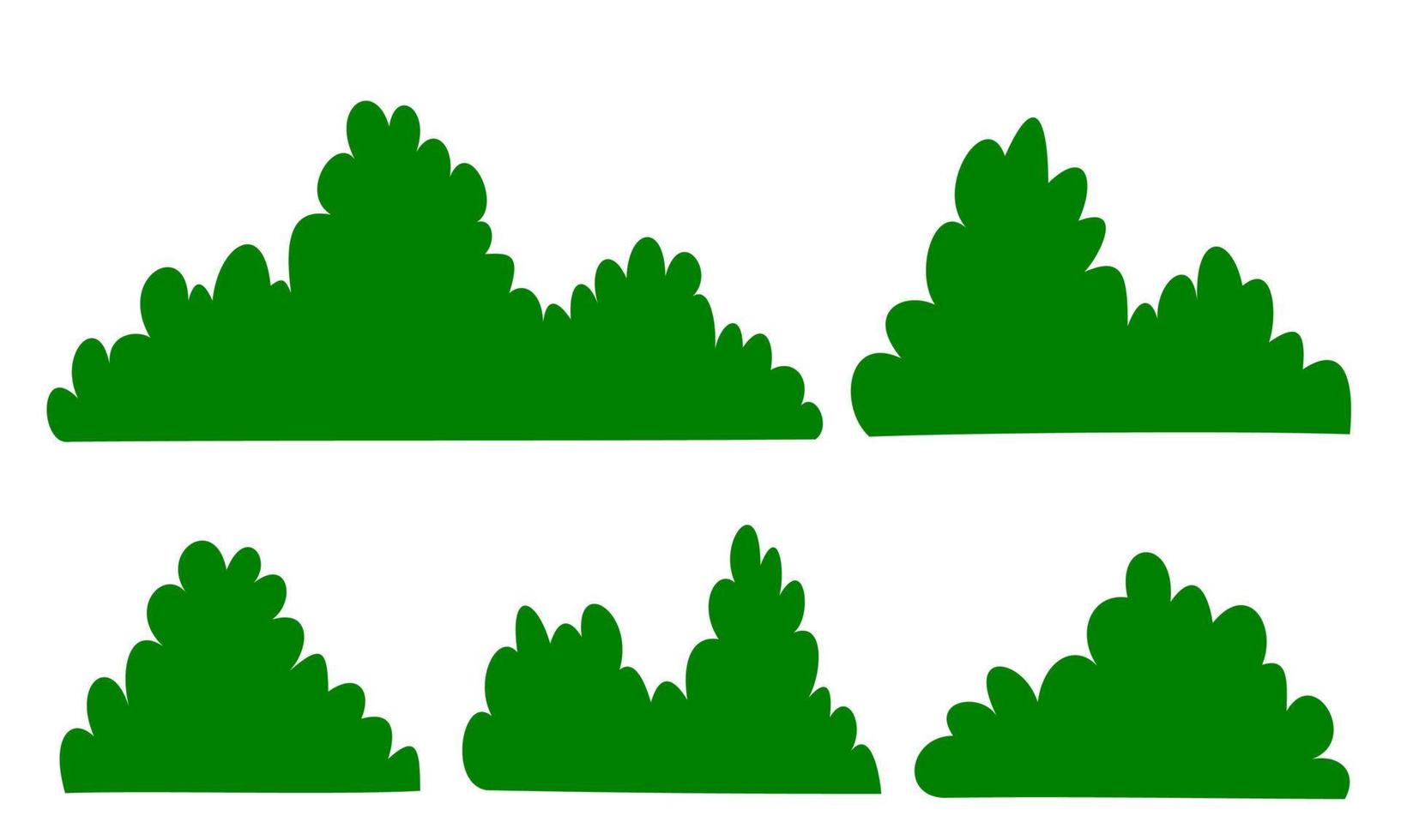 bush silhouette isolated on white background vector