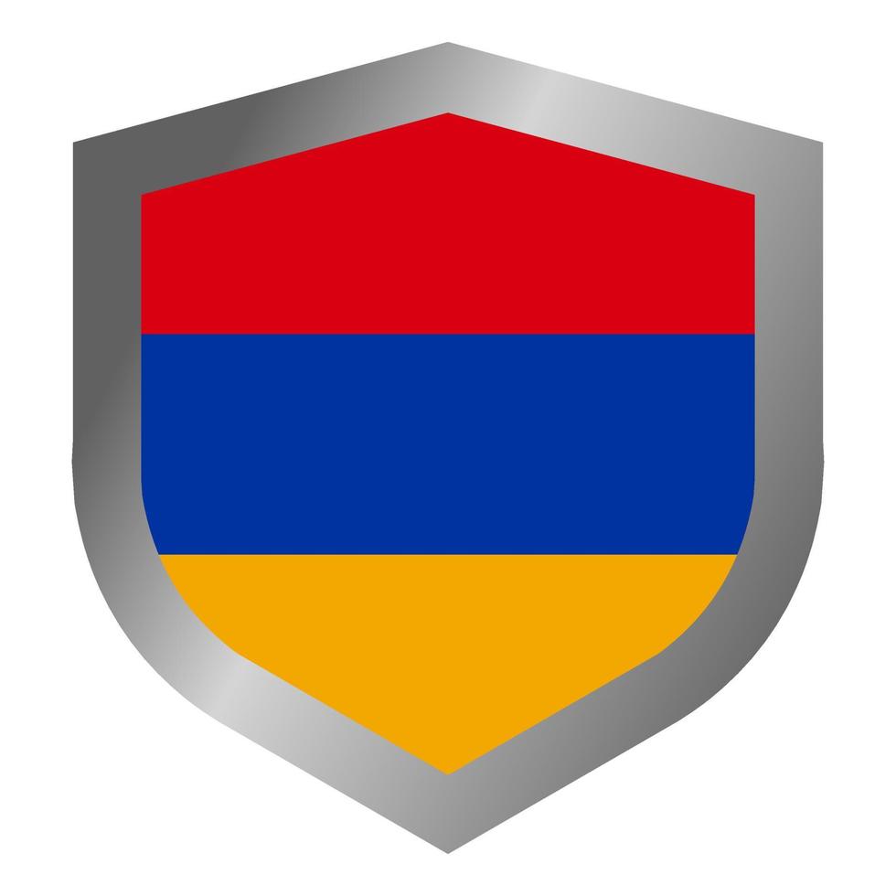 Armenia flag shield vector