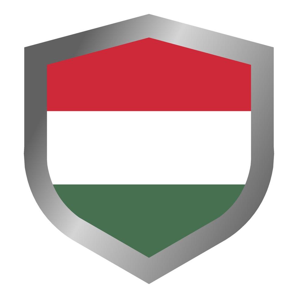 Hungary flag shield vector