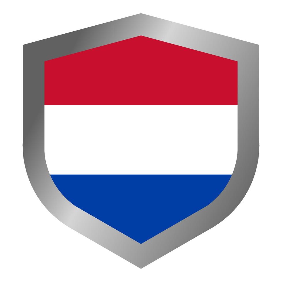 Netherlands flag shield vector