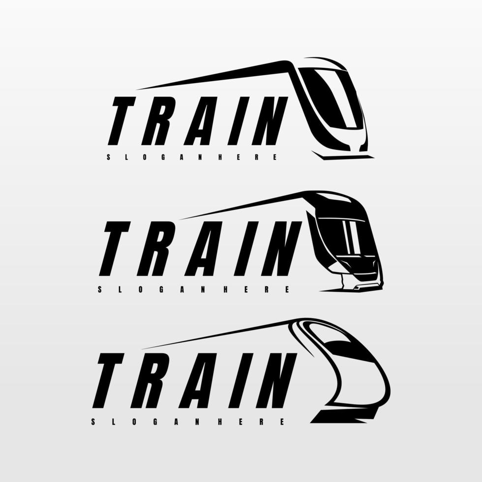 vector de concepto de diseño de logotipo de tren