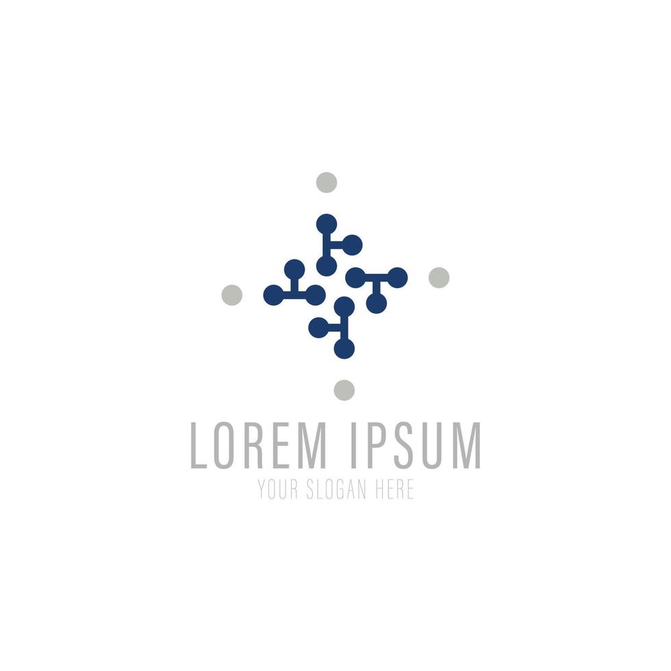 Vector logo template. High technology. Nano technology.