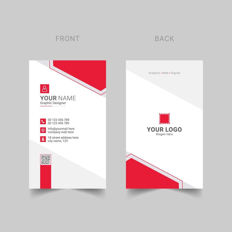 Modern business card template design Free Vector