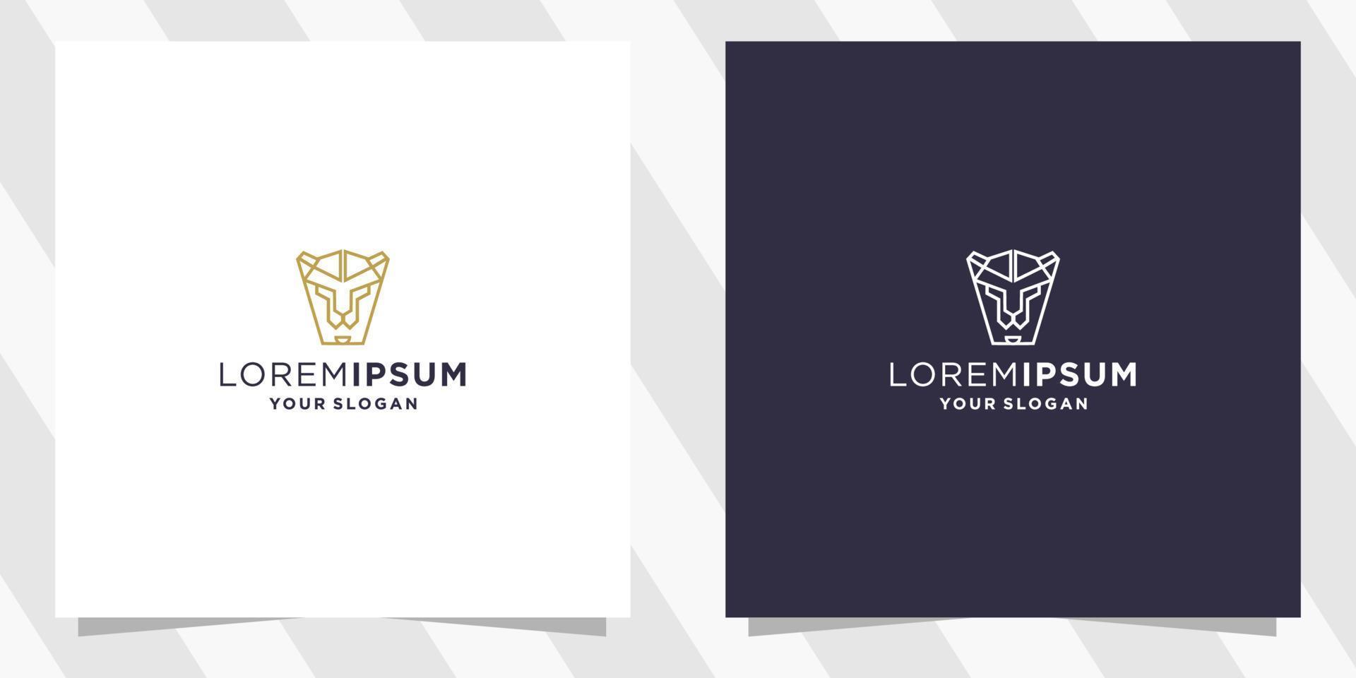 lion logo design template vector