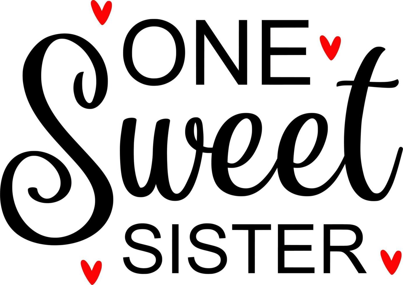 One sweet sister vector