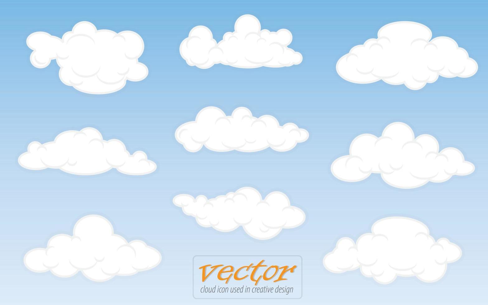 icono de nube vectorial utilizado en diseño creativo vector