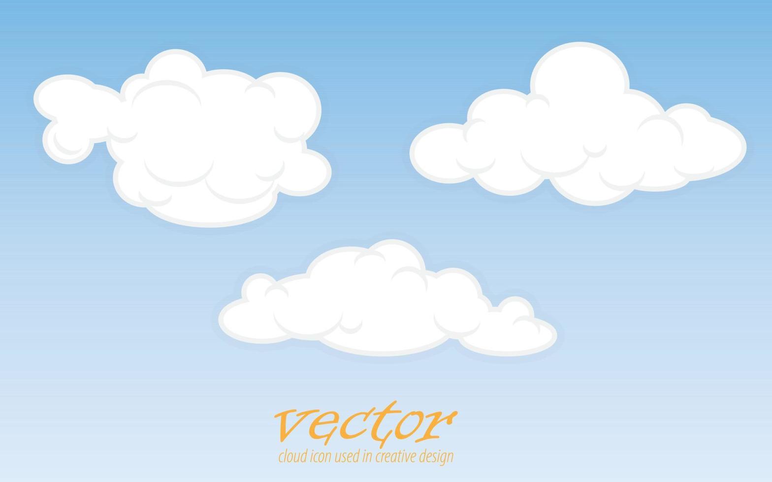 icono de nube vectorial utilizado en diseño creativo vector