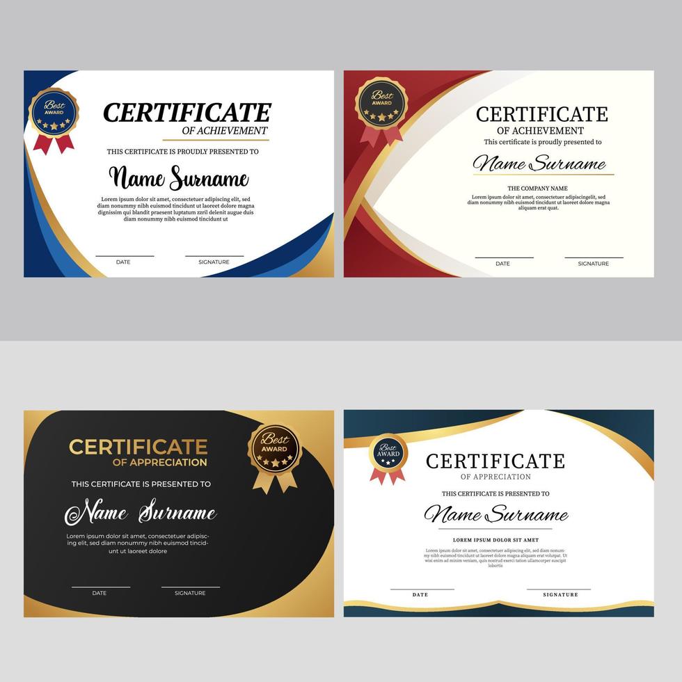 Certificate of Appreciation template.Trendy geometric design vector