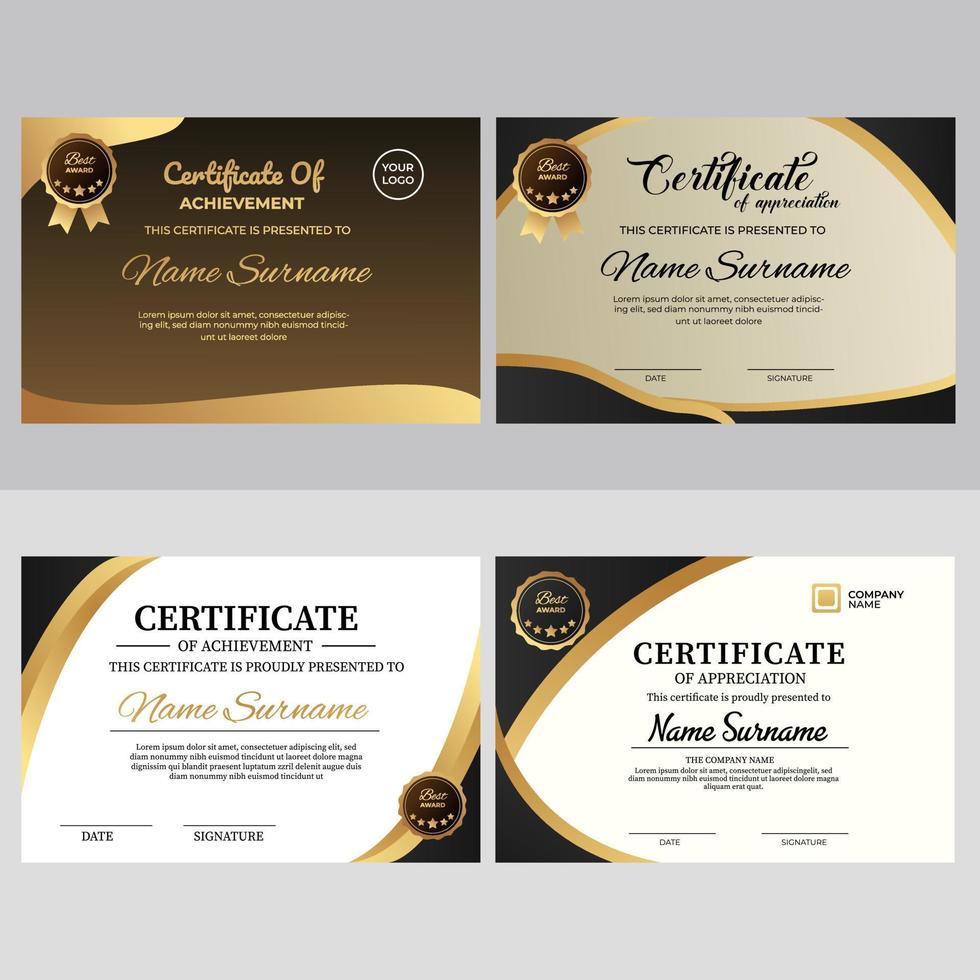 Certificate of Appreciation template.Trendy geometric design vector