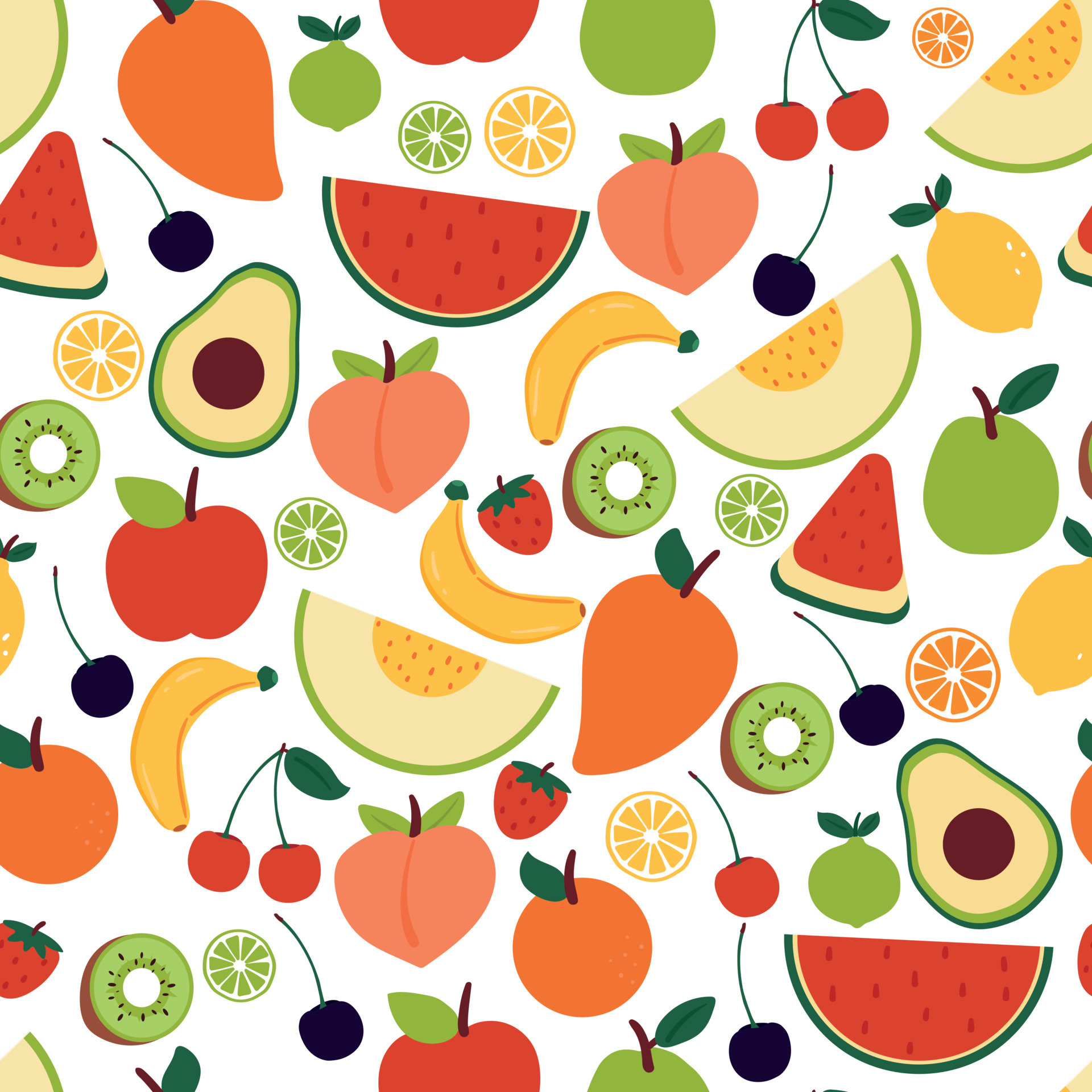 seamless pattern hand drawing fruit. for kids wallpaper, fabric print,  textile, gift wrapping paper 6428483 Vector Art at Vecteezy