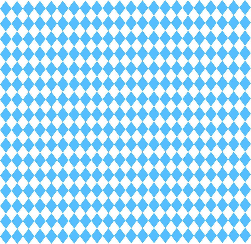 Seamless geometric pattern with rhombuses.Diamond and square wallpaper.Blue background.Abstract backdrop.Oktoberfest pattern.Flat design.Bavarian flag.Vector illustration for decoration. vector