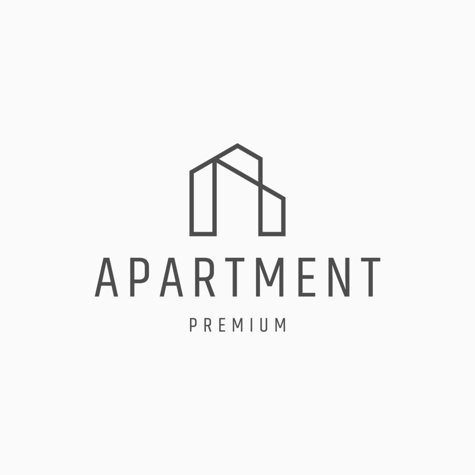 plantilla de diseño de icono de logotipo de apartamento vector