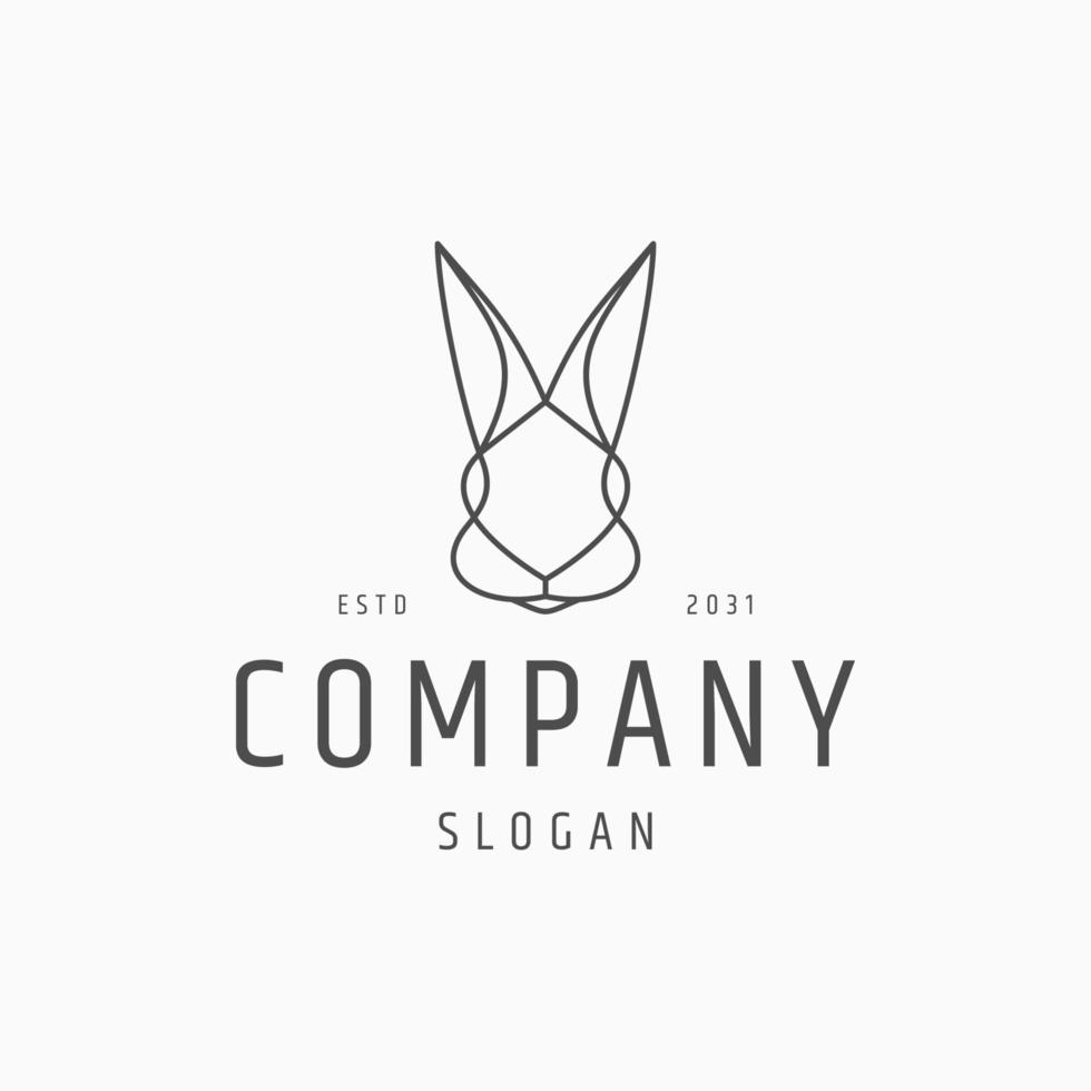 Bunny head logo icon design template vector