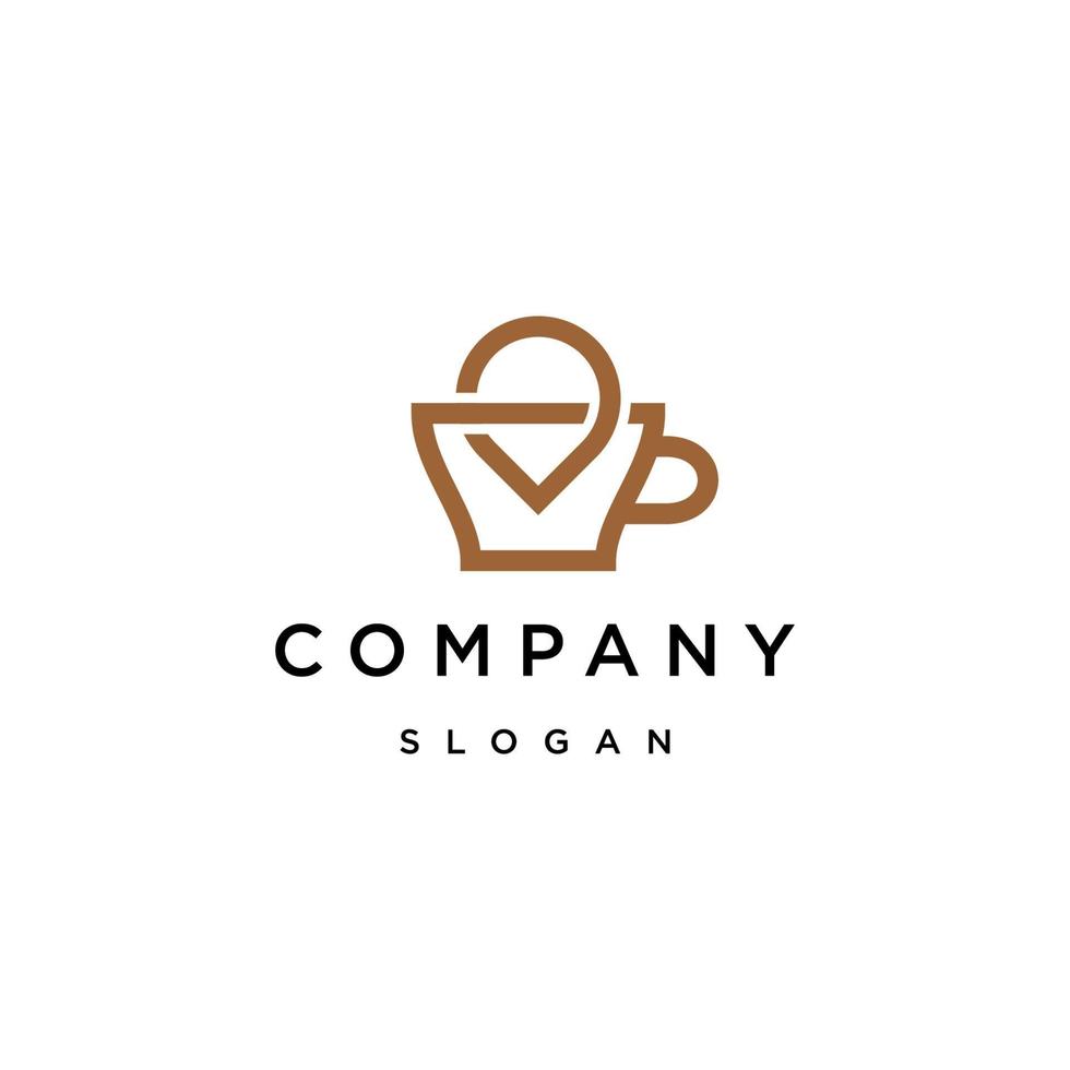 plantilla de diseño de icono de logotipo de punto de café vector