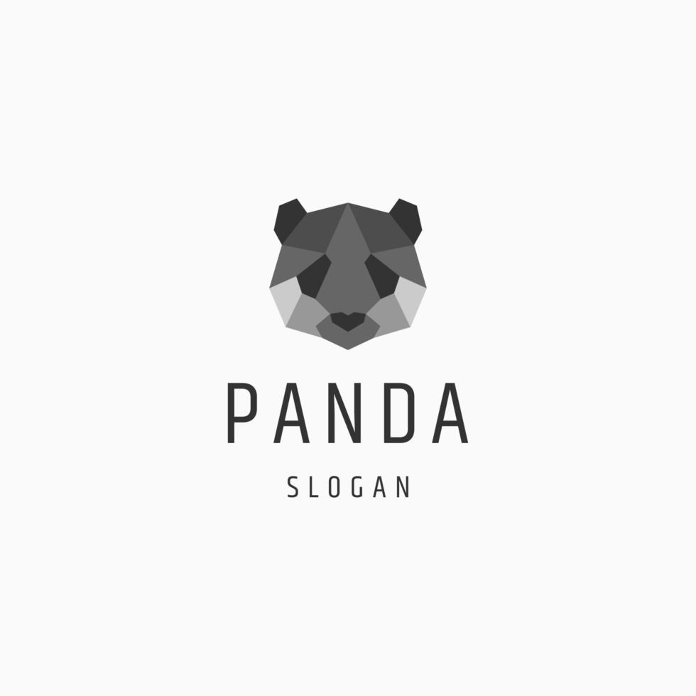 plantilla de diseño de icono de logotipo geométrico panda vector