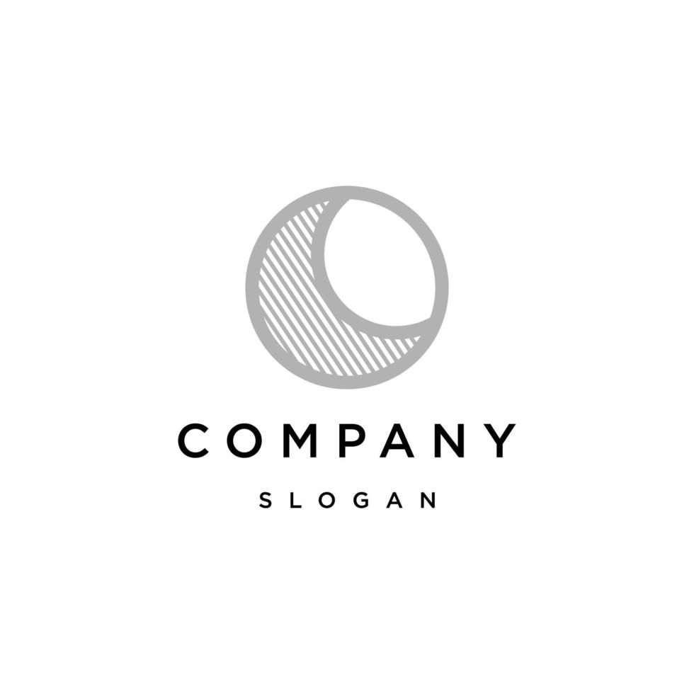 Moon logo icon design template vector