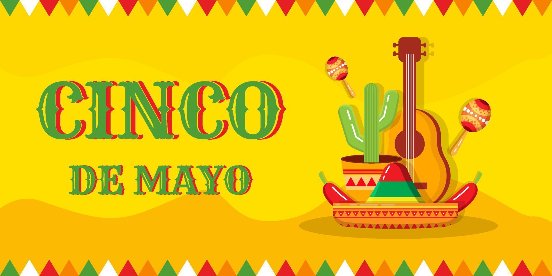 diseño de fondo cinco de mayo vector