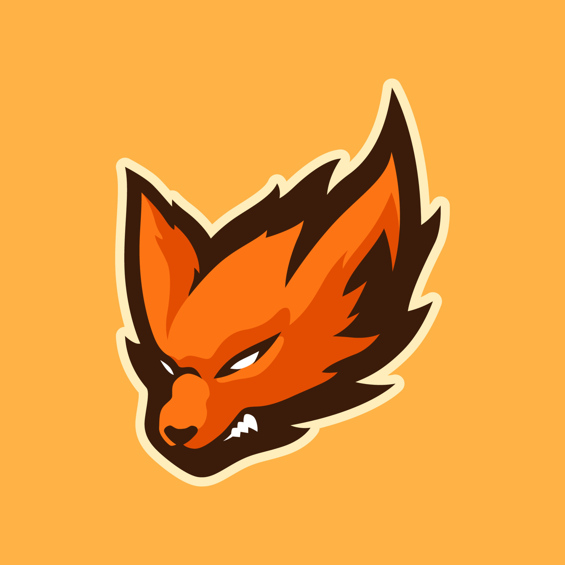 Gradient red fox head animal logo template 20541257 Vector Art at Vecteezy