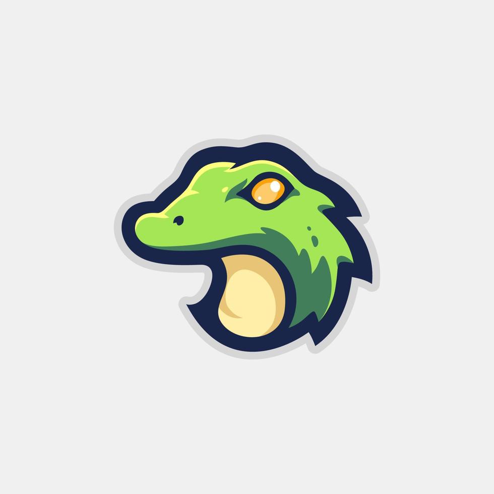 lindo diseño de logotipo de mascota de cocodrilo vector