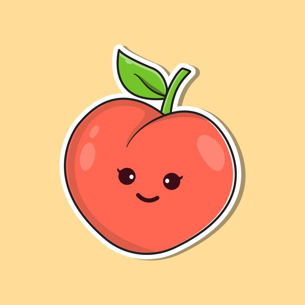 Cute Peach Illustration vector