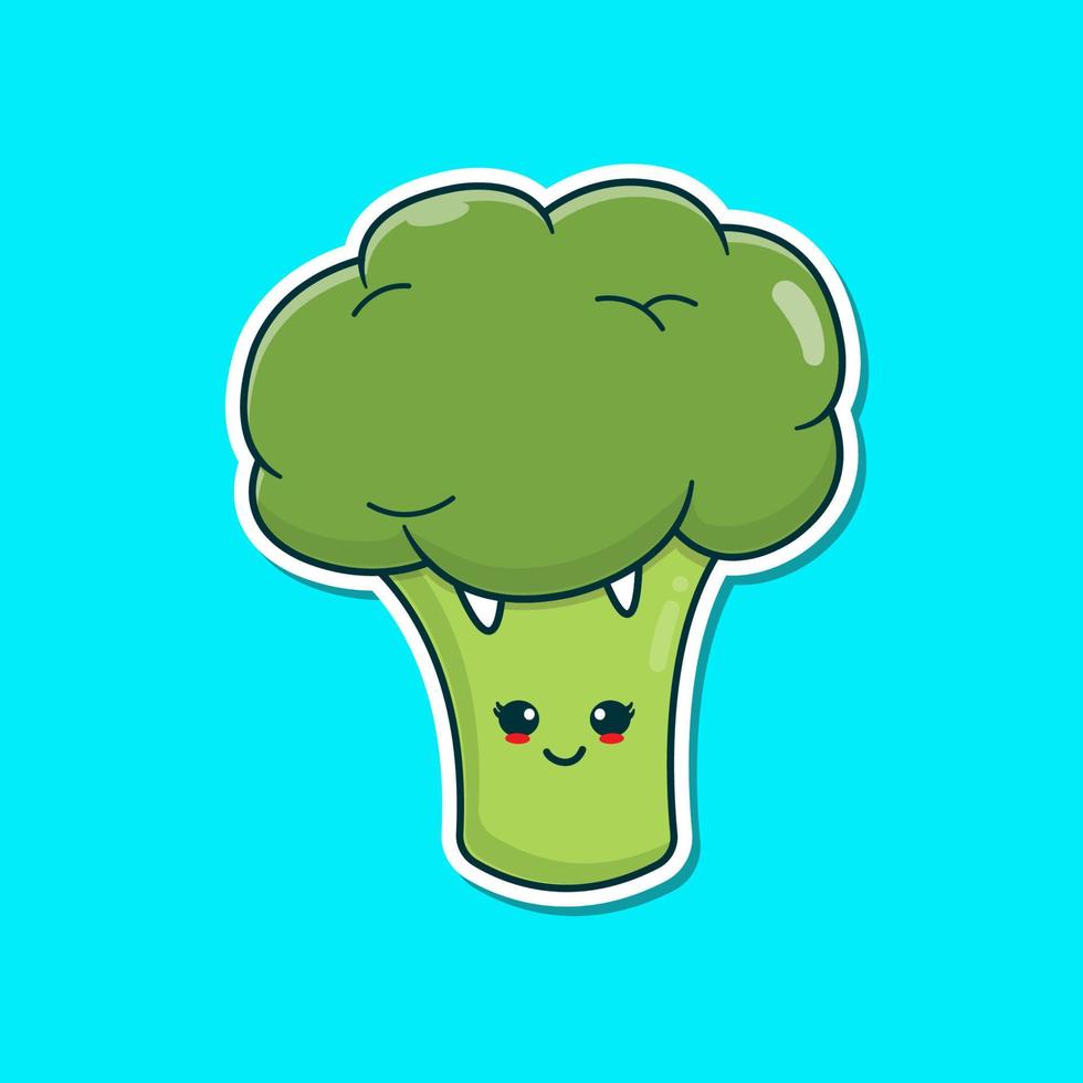 Cute Broccoli Illustration vector