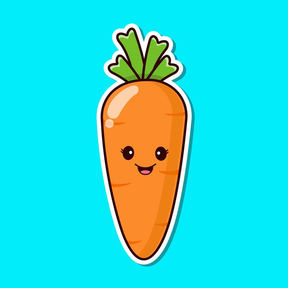 linda zanahoria ilustracion vector