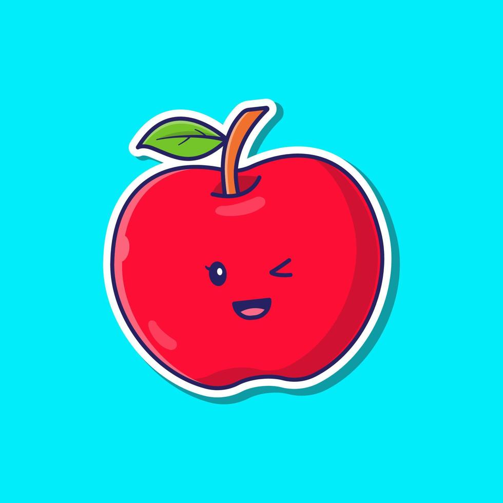 Cute Apple Illustration vector