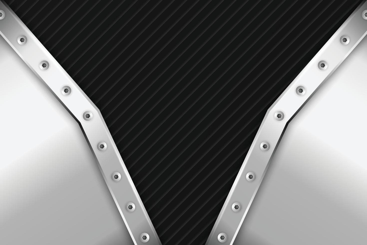 Vector metallic gray innovation concept. Black background.