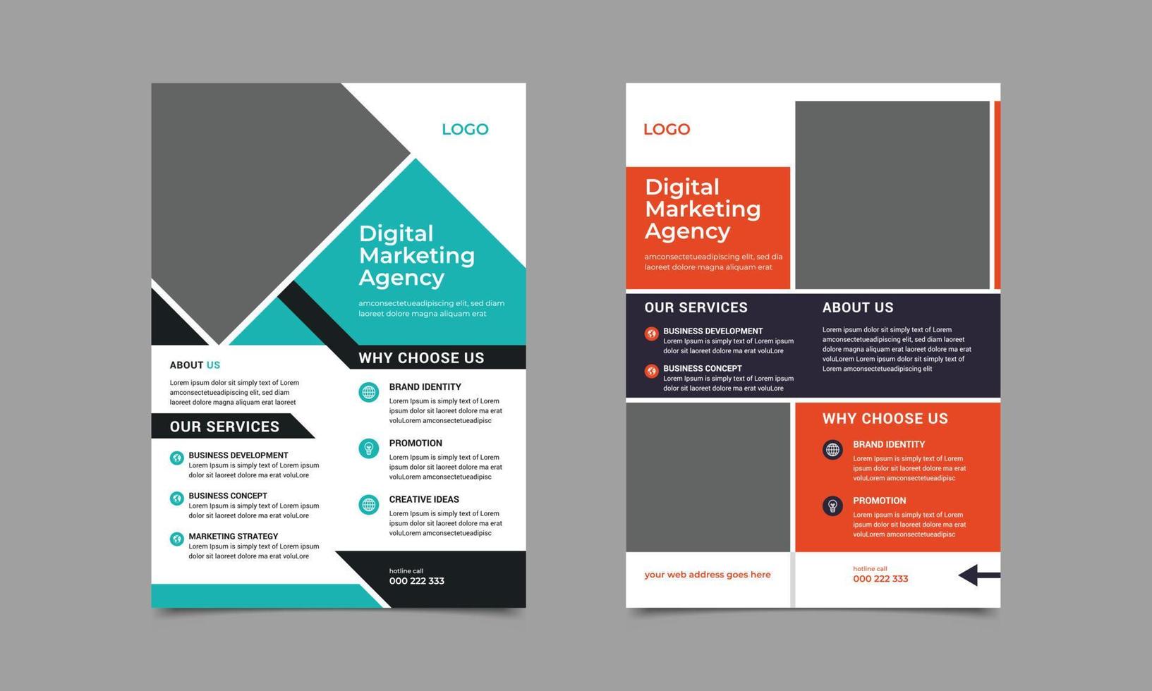 Corporate business flyer, leaflet, promotion, business proposal and digital marketing template design. vector