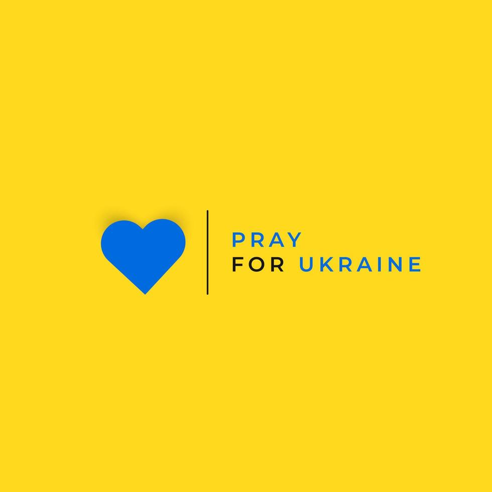 Ukraine war typography social media post vector