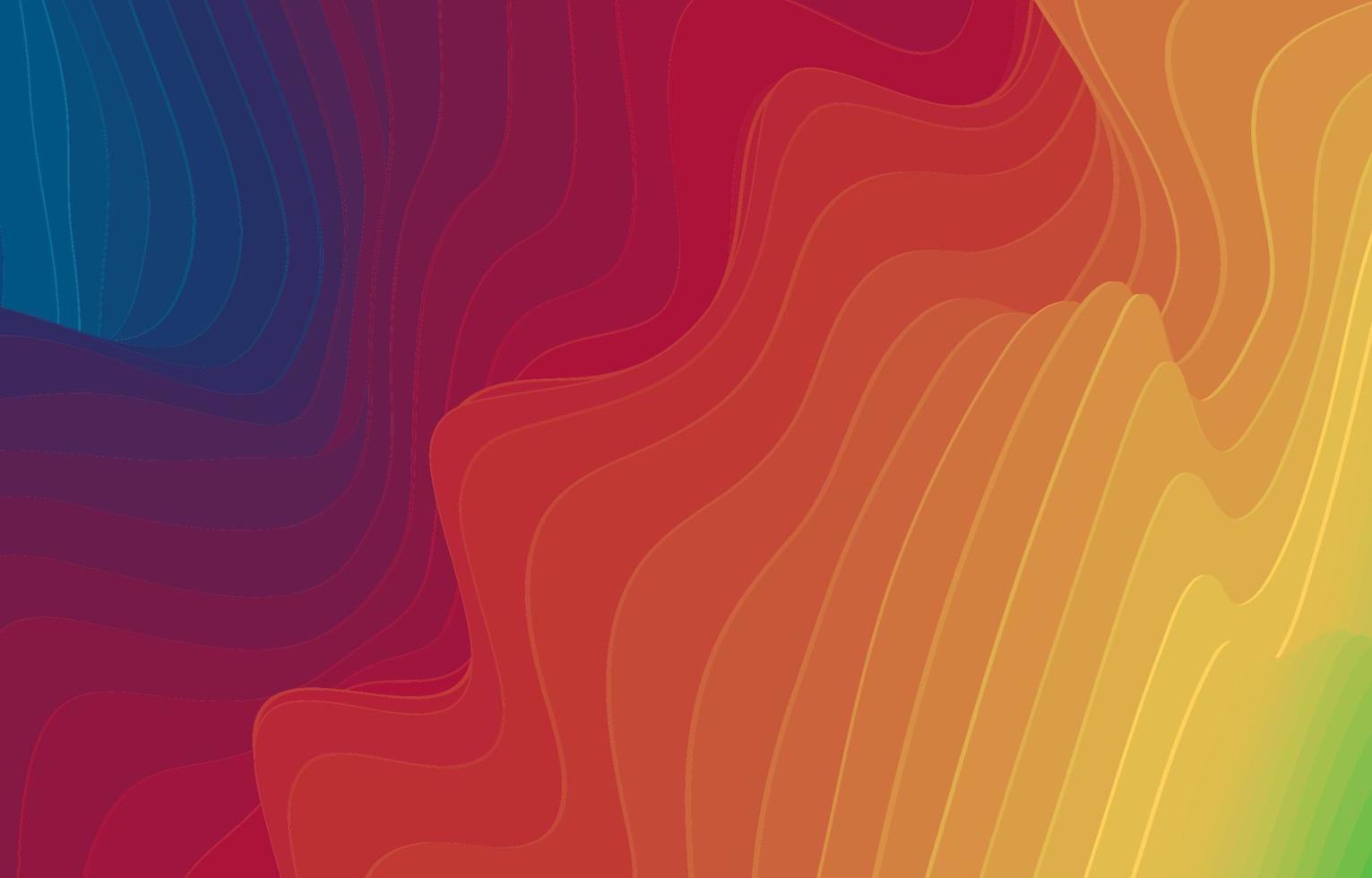 Simple Gradient Rainbow Waves Background vector