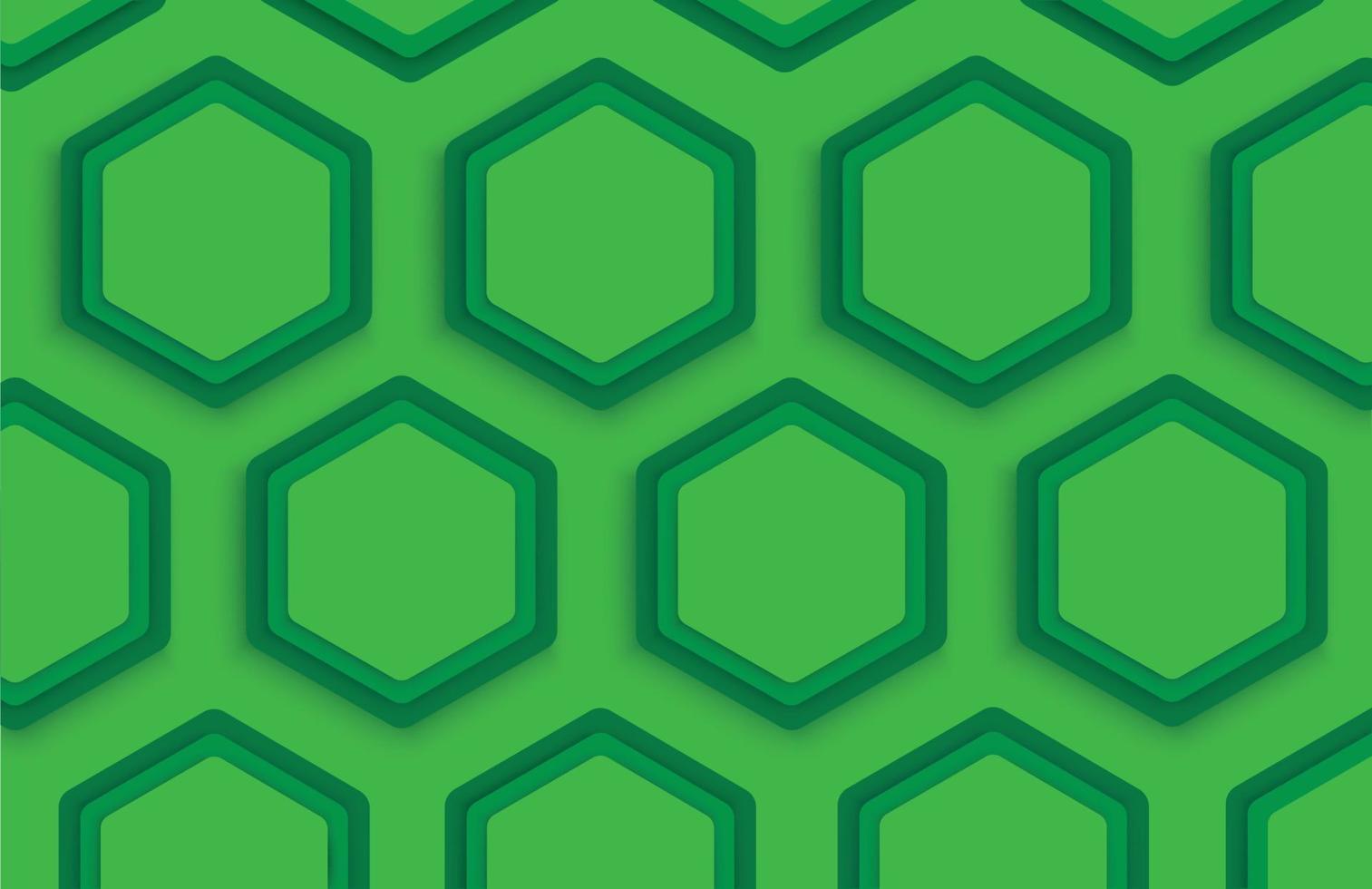 green hexagon background template vector illustration