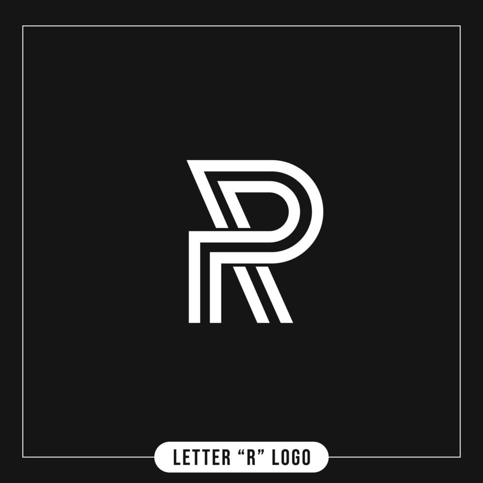 diseño creativo y minimalista del icono del logotipo de la letra r, editado en formato vectorial vector