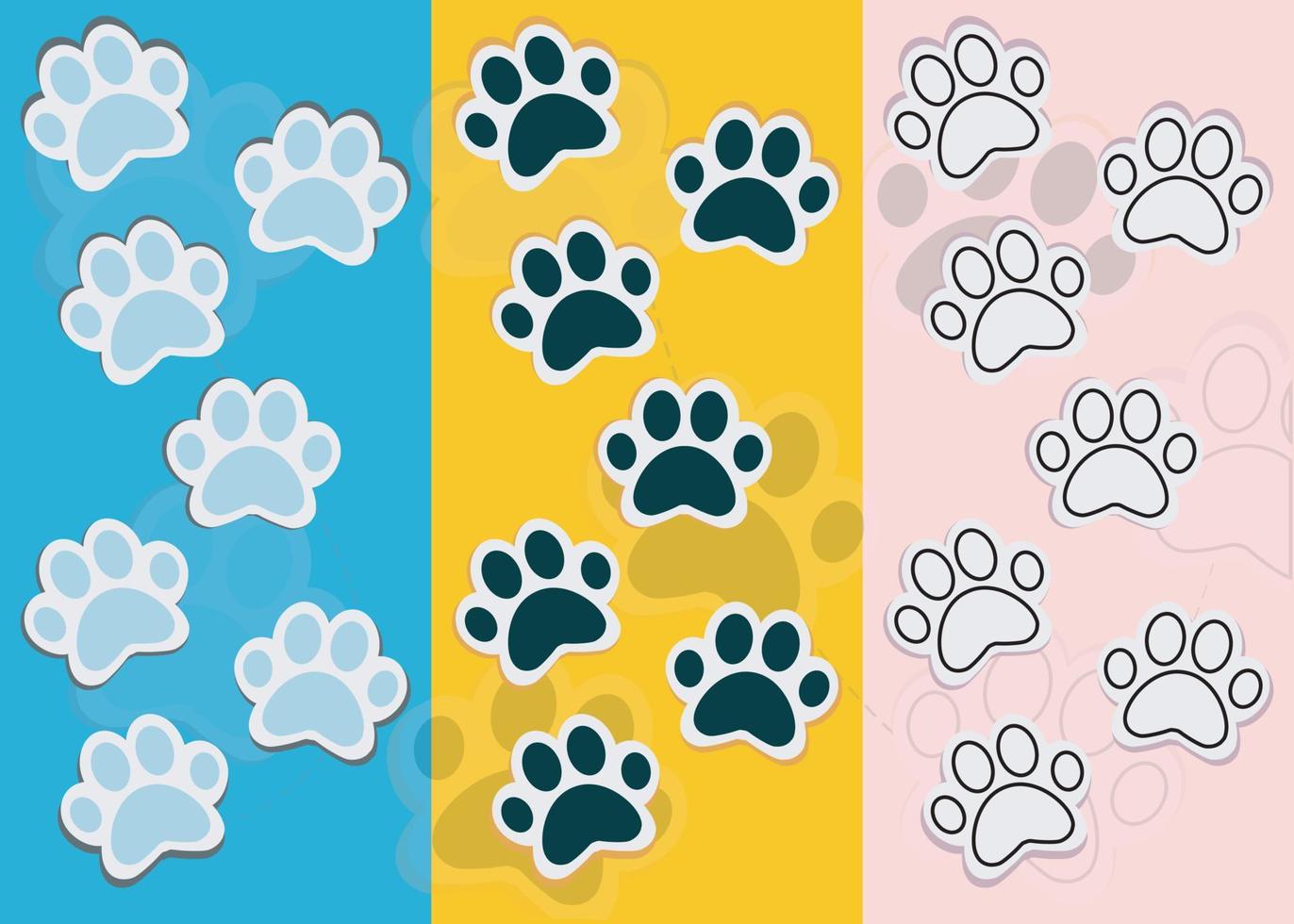Cat Trail Pack Background vector