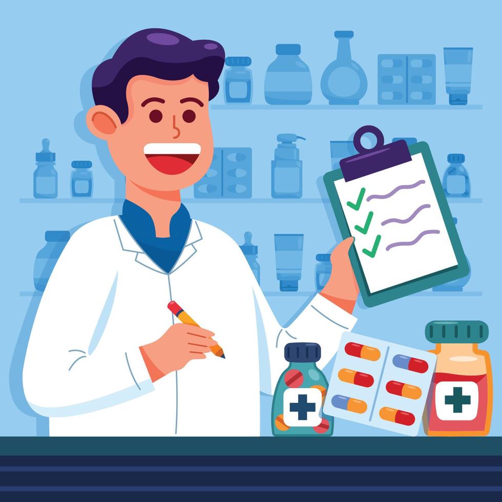 Apothecary and Medicine List vector